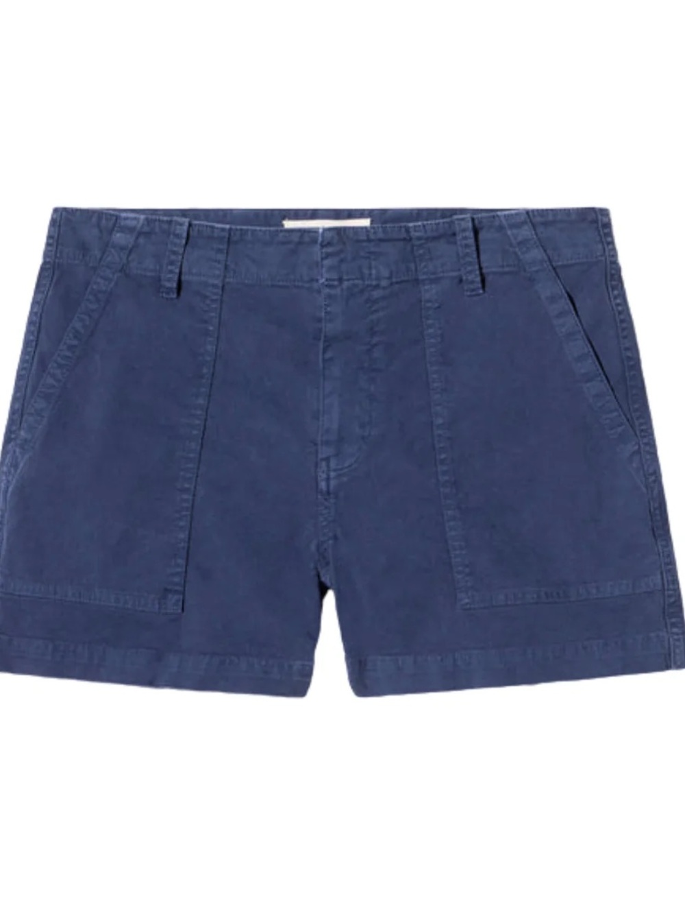 Nili Lotan Navy Utility Patch Pocket Shorts